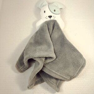 Kyle & Deena Puppy Dog Lovey Baby Security toy Blanket Grey Green Eye Patch gray